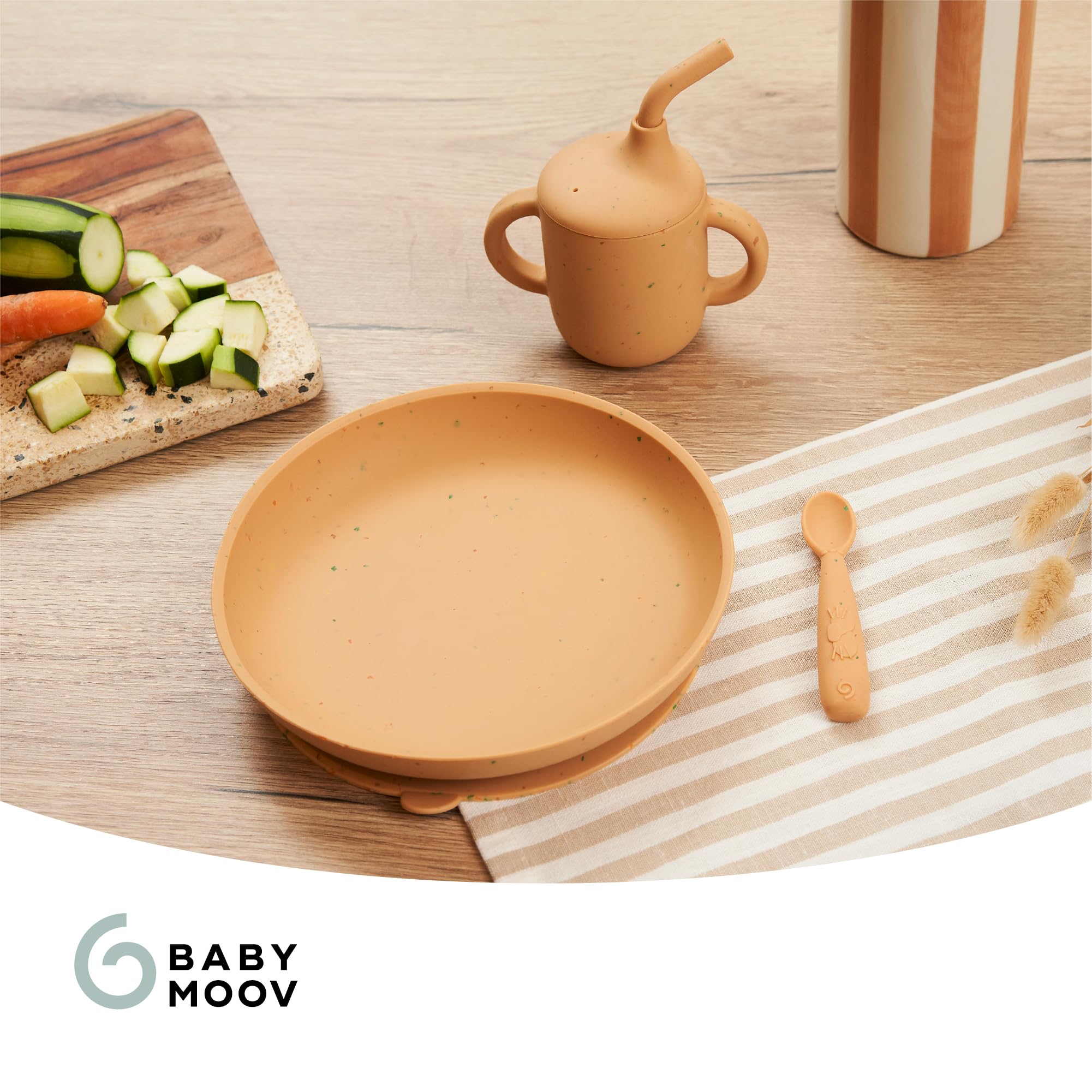 Babymoov Comme Un Grand coffret repas bébé beige terracotta silicone