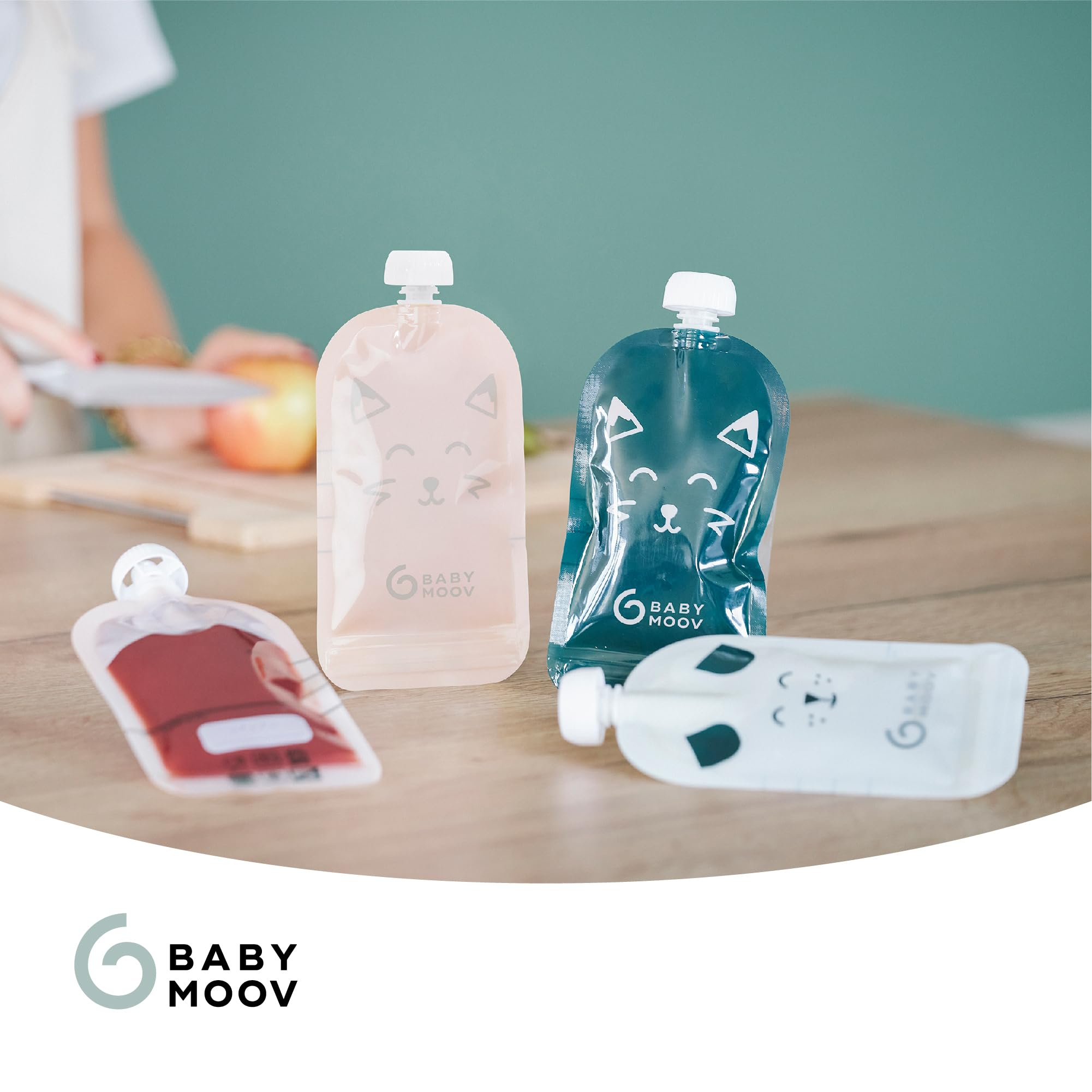 Babymoov Isy Babybols gourdes réutilisables 150 ml, lot de 20 sans BPA