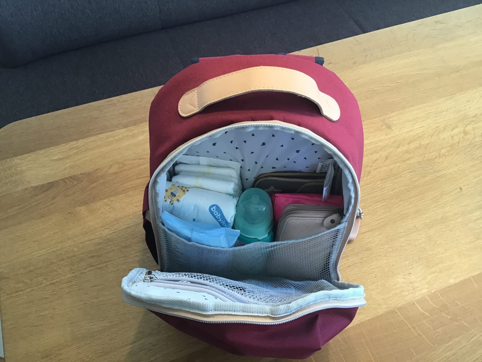 Babymoov Le Pyla sac à dos à langer Smokey 17 L avec poche isotherme