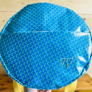 PIOLOU Le Sac Sac polochon bleu et jaune imperméable
