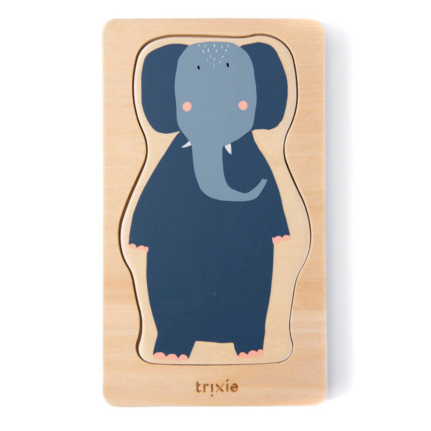 Trixie Baby Jeux, puzzles & livres puzzle 4 couches d’animaux en bois