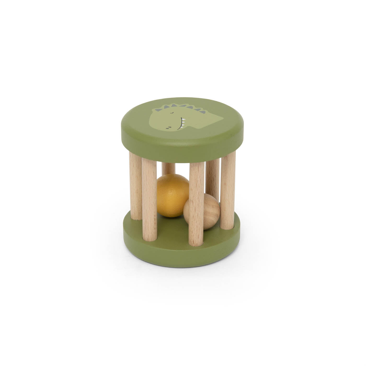 Trixie Baby Premiers jouets Mr. Dino hochet roulant en bois