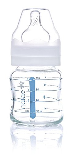 Natae Biberons biberon en verre 120 ml tétine silicone col large