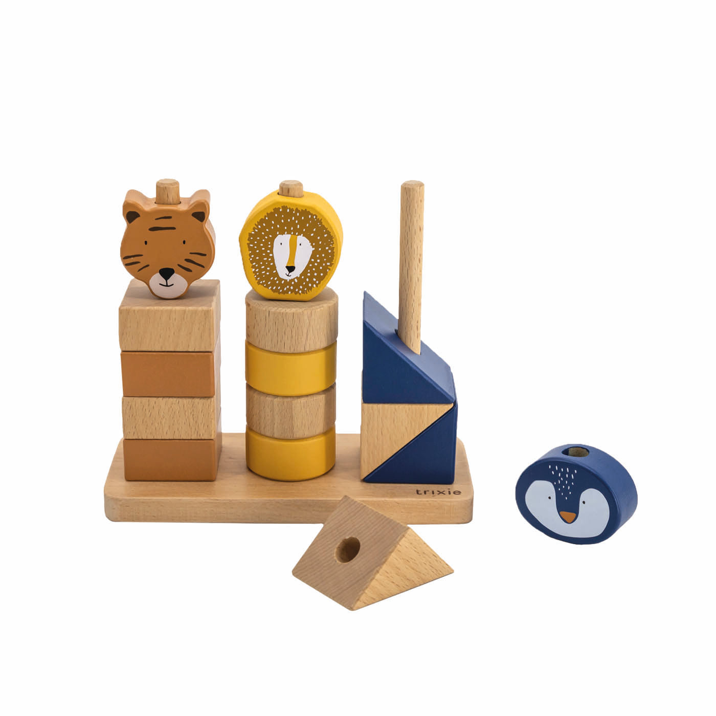 Trixie Baby Jouets à empiler blocs animaux à empiler en bois FSC