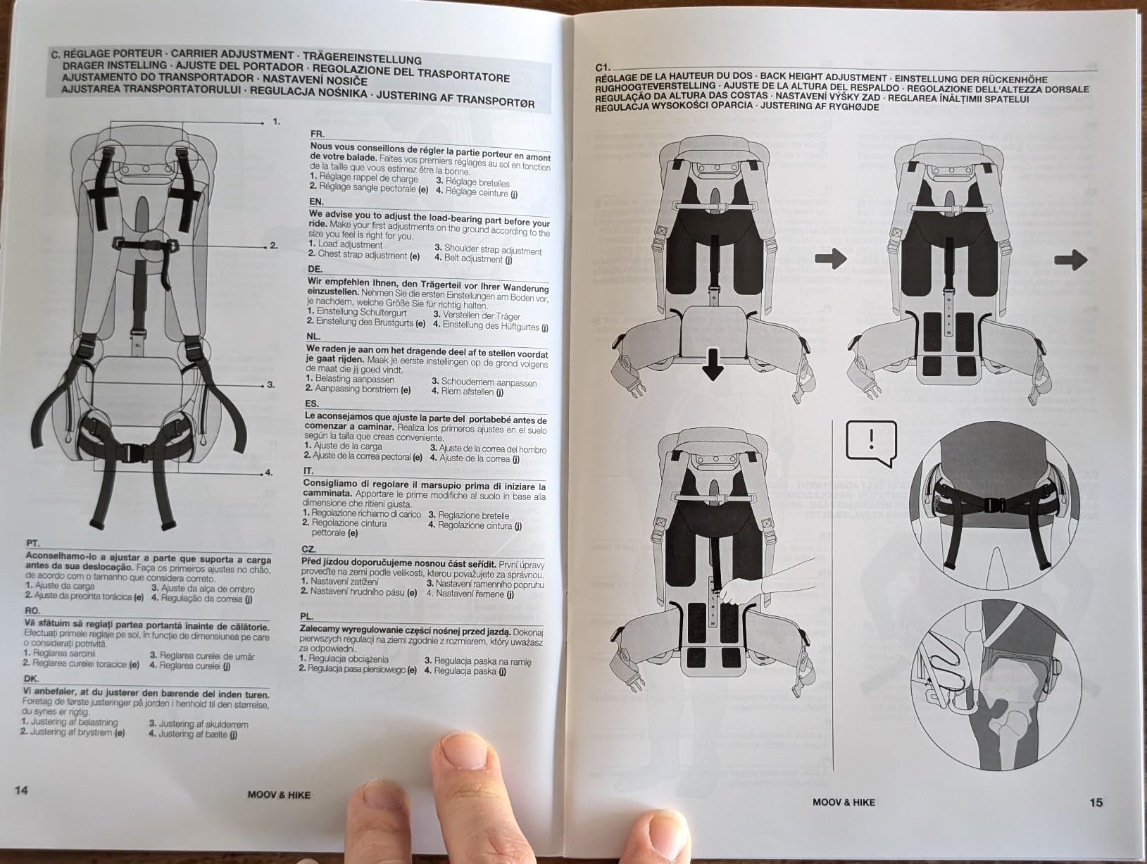 Babymoov Moov&Hike porte-bébé de randonnée dès 6 mois jusqu’à 18 kg