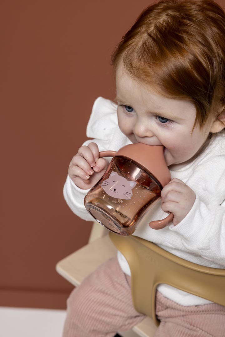 Trixie Baby Tasses et gobelets Tasse d’apprentissage avec poignées Mrs. Cat anti-fuite