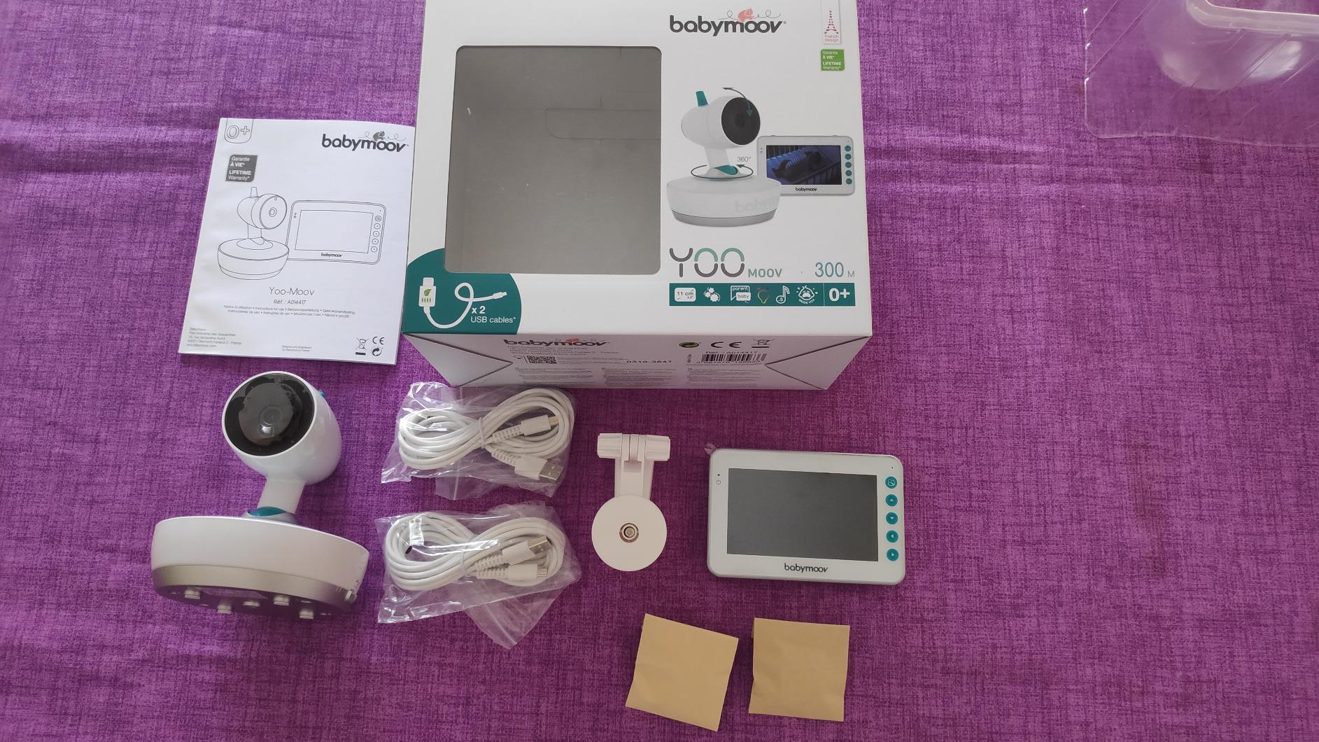 Babymoov YOO Moov babyphone vidéo caméra motorisée, écran 4,3 pouces