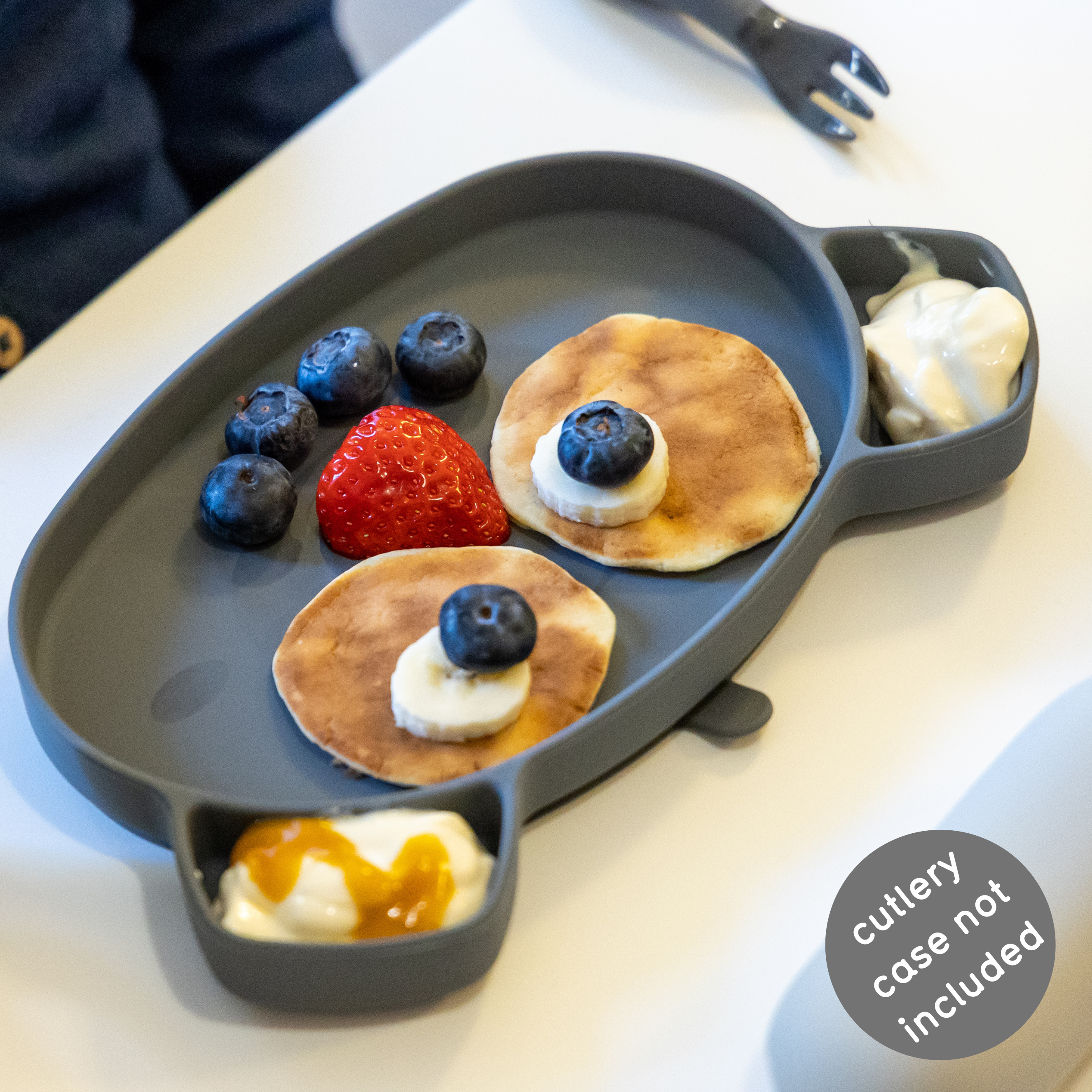 Tum Tum Bowls & Plates set repas bébé gris en silicone