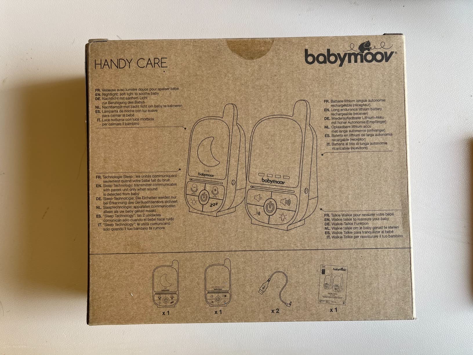 Babymoov YOO Handy Care babyphone audio portée 500 m avec veilleuse