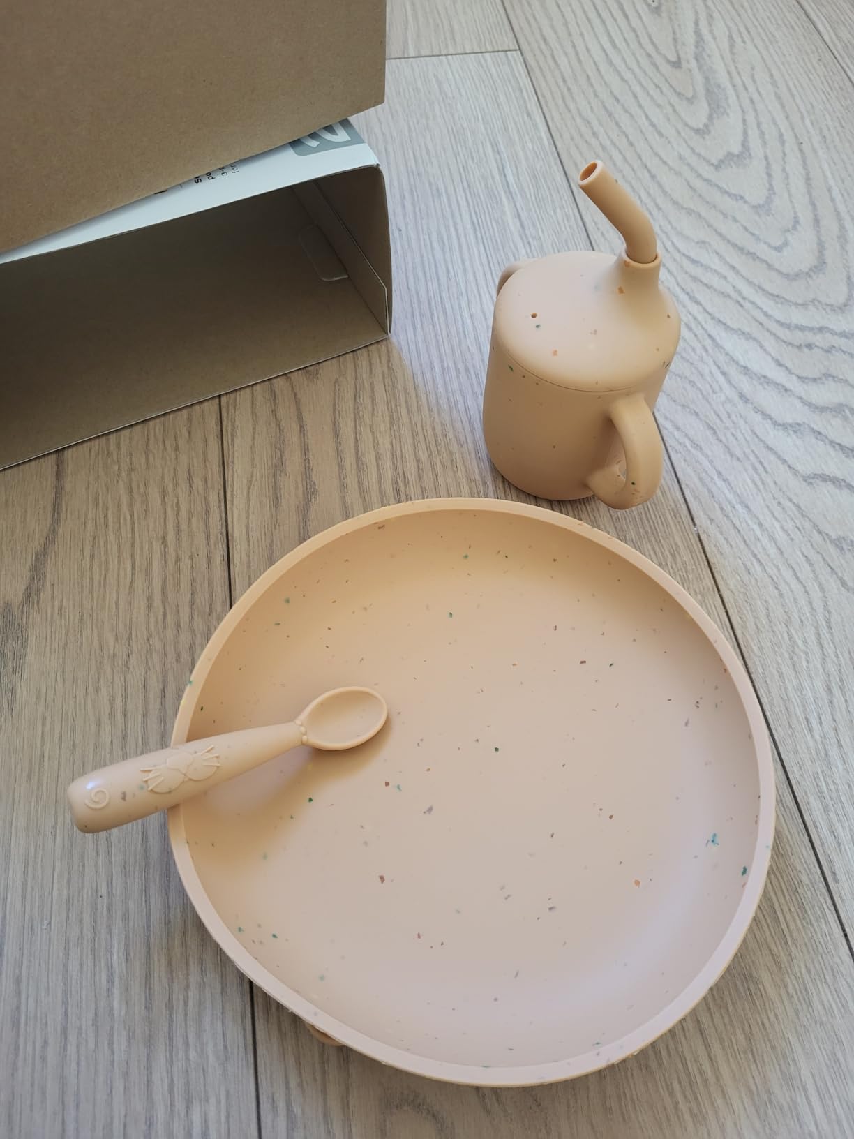 Babymoov Comme Un Grand coffret repas bébé beige terracotta silicone