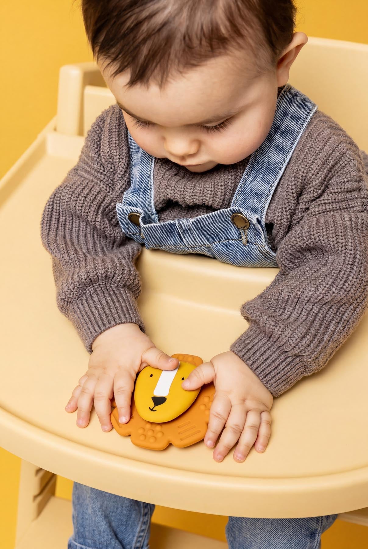 Trixie Baby Jouets sensoriels Mr. Lion spinner à ventouse en silicone