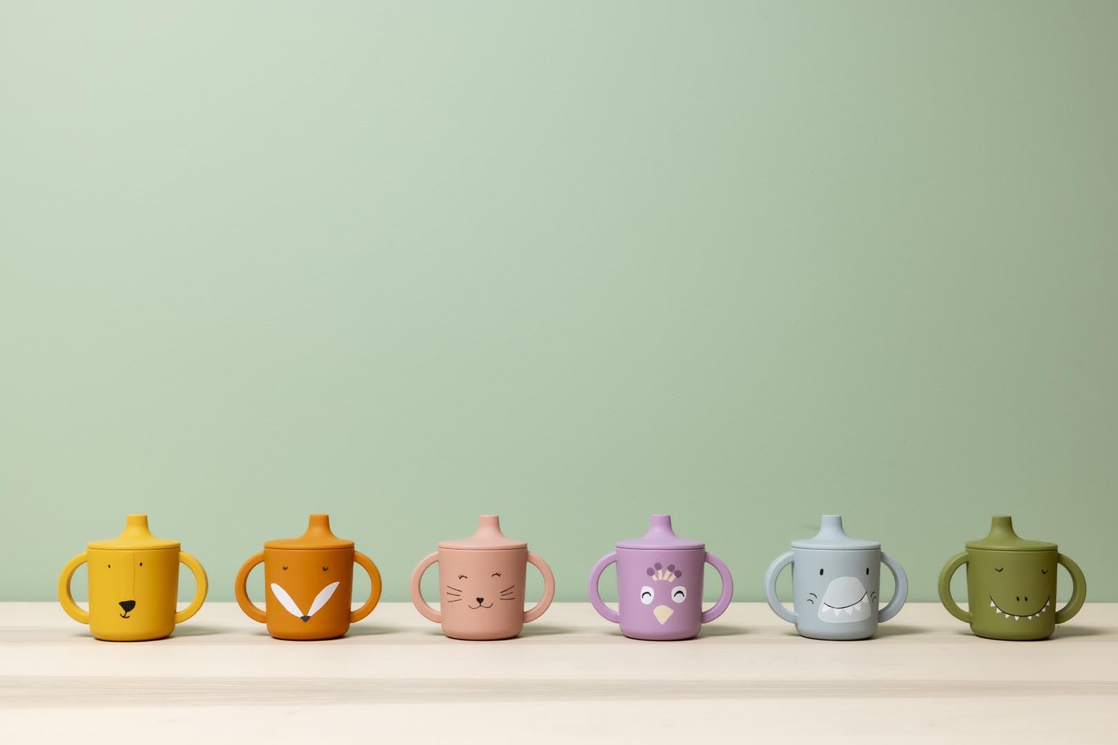Trixie Baby Tasses et gobelets Mrs. Peacock tasse d’apprentissage en silicone