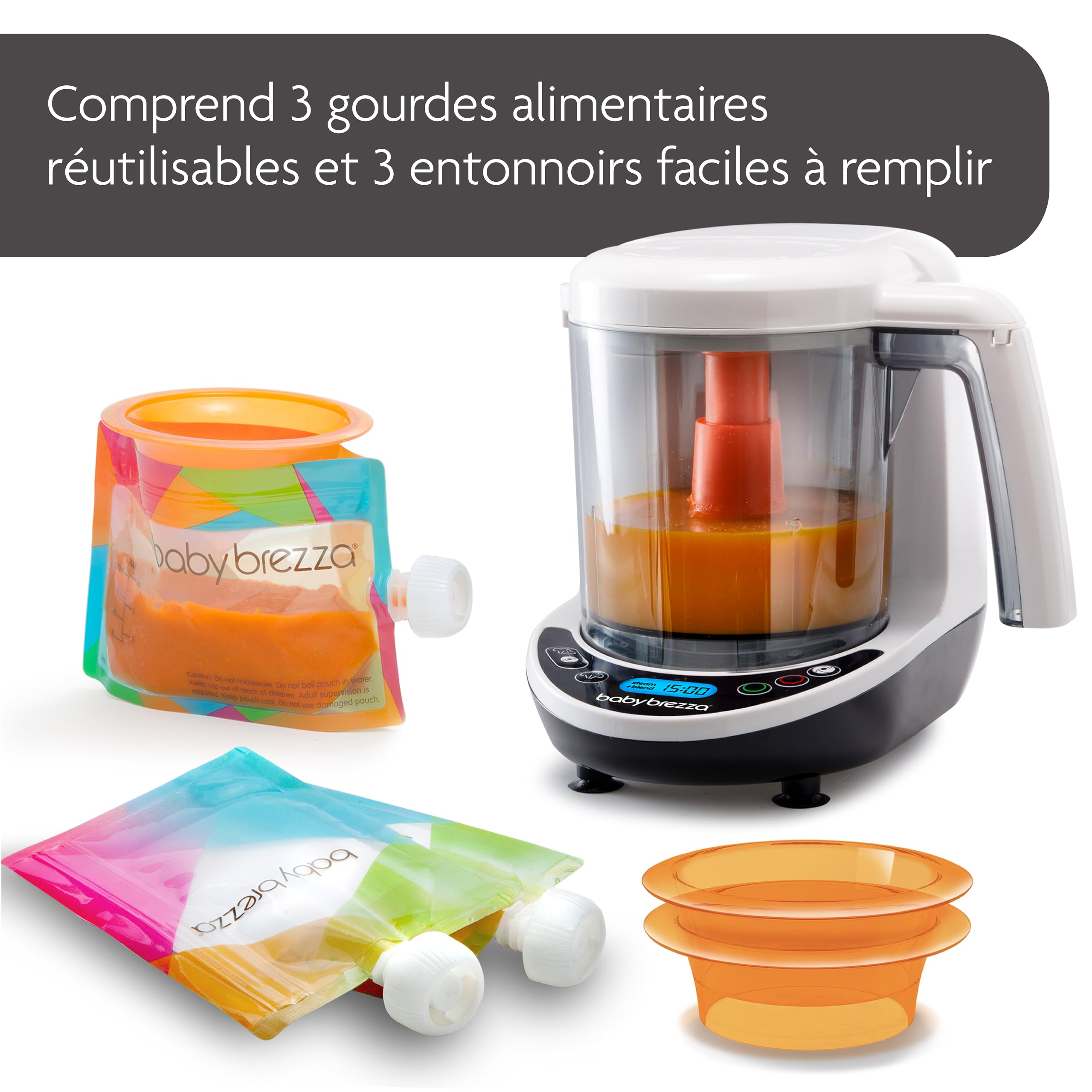 Baby Brezza Robots cuiseur-mixeur Food Maker Deluxe robot bébé 3 en 1