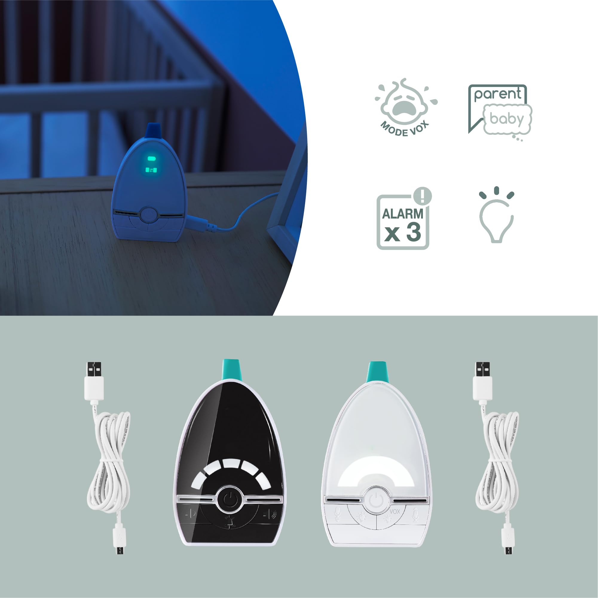 Babymoov YOO Expert Care babyphone audio, portée 1 000 m