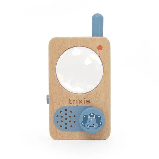 Trixie Baby Jeu symbolique Talkie-walkie en bois Mr. Triceratops