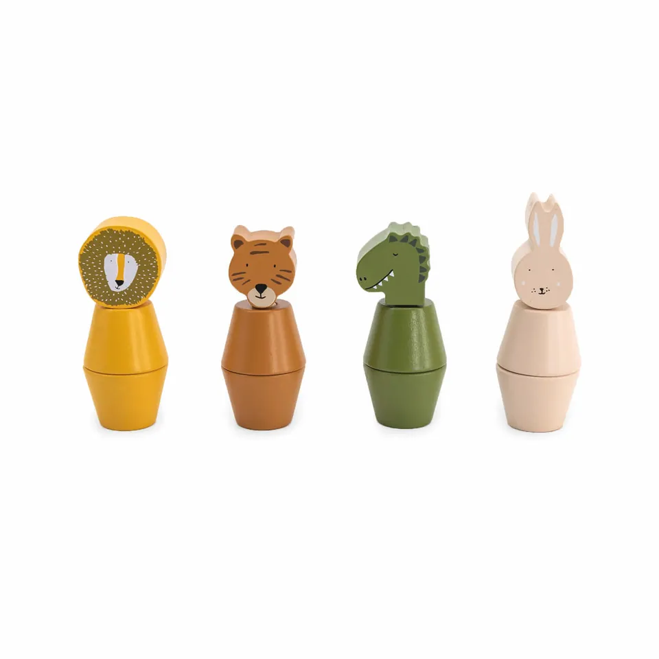 Trixie Baby Jouets d'activités animaux à visser en bois 4 pièces