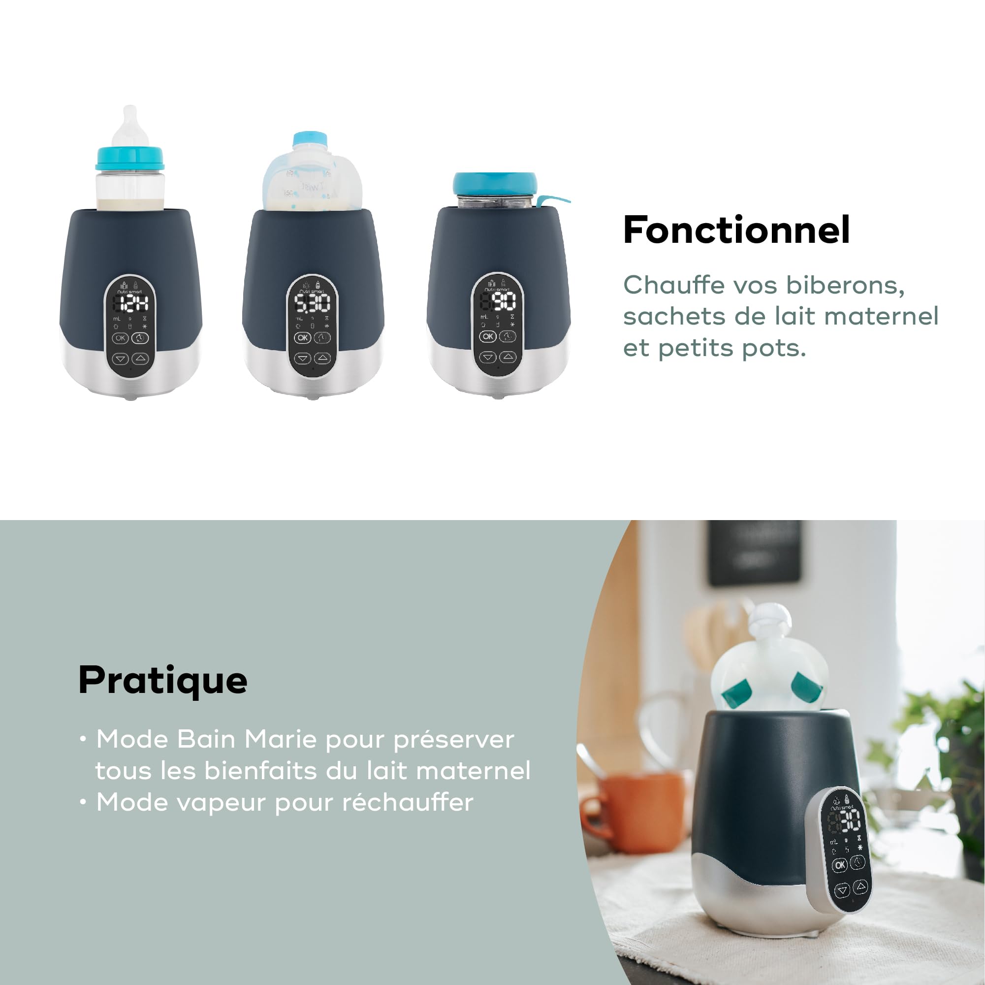 Babymoov Nutribaby / Duo Meal NutriSmart chauffe-biberon maison voiture