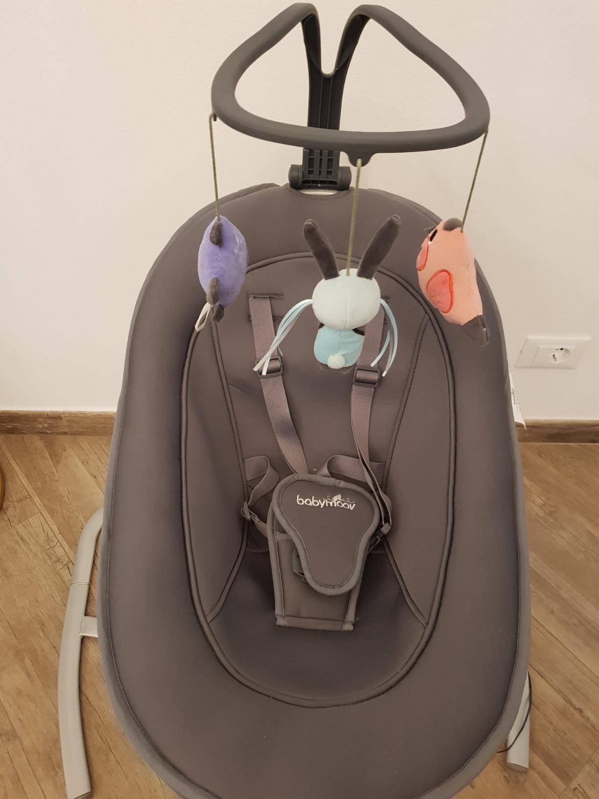 Babymoov Swoon Motion balancelle électrique Zinc avec assise rotative