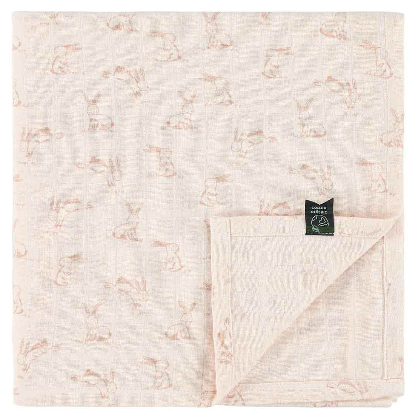 Trixie Baby Langes en mousseline Rosy Rabbit 110 x 110 cm coton biologique