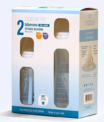 Natae Biberons coffret de 2 biberons en polypropylène