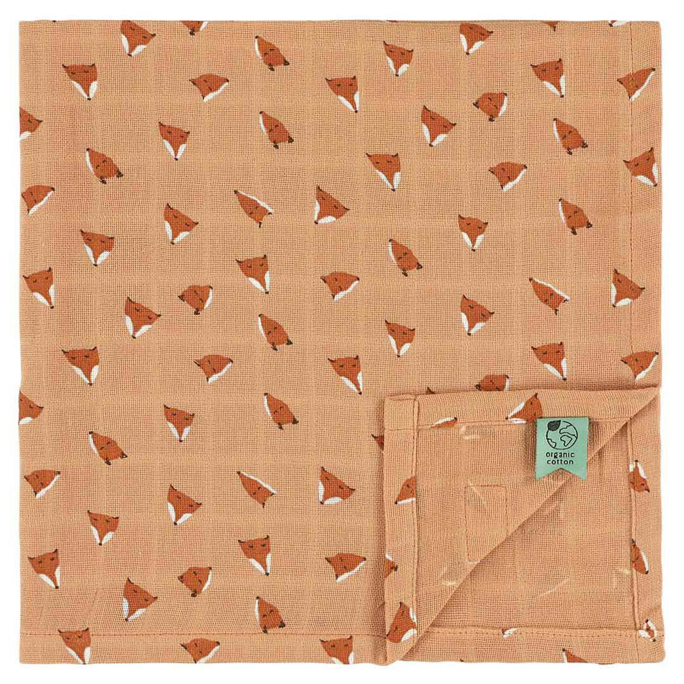 Trixie Baby Langes en mousseline Fierce Fox lot de 3 55 x 55 cm coton bio