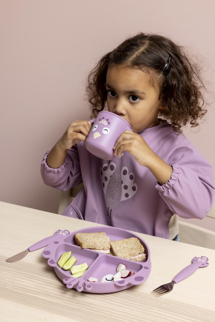 Trixie Baby Tasses et gobelets Mrs. Peacock tasse d’apprentissage en silicone