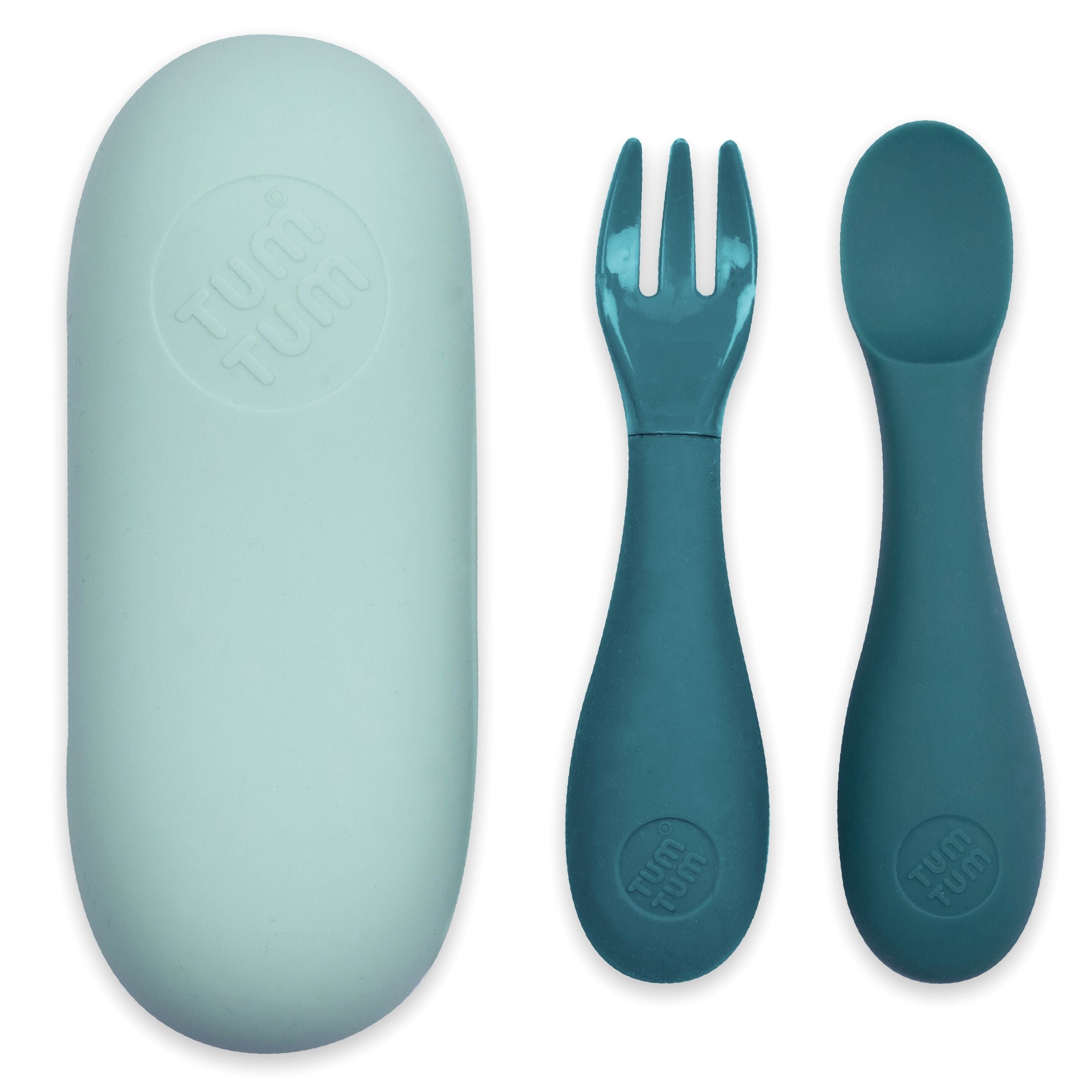 Tum Tum Cutlery Baby Cutlery Set with Travel Case couverts bébé bleu