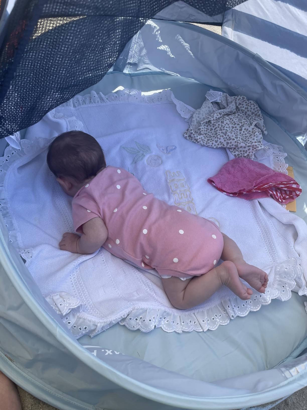 Babymoov Aquani Provence aire de jeux bébé 3 en 1 Marinière anti-UV
