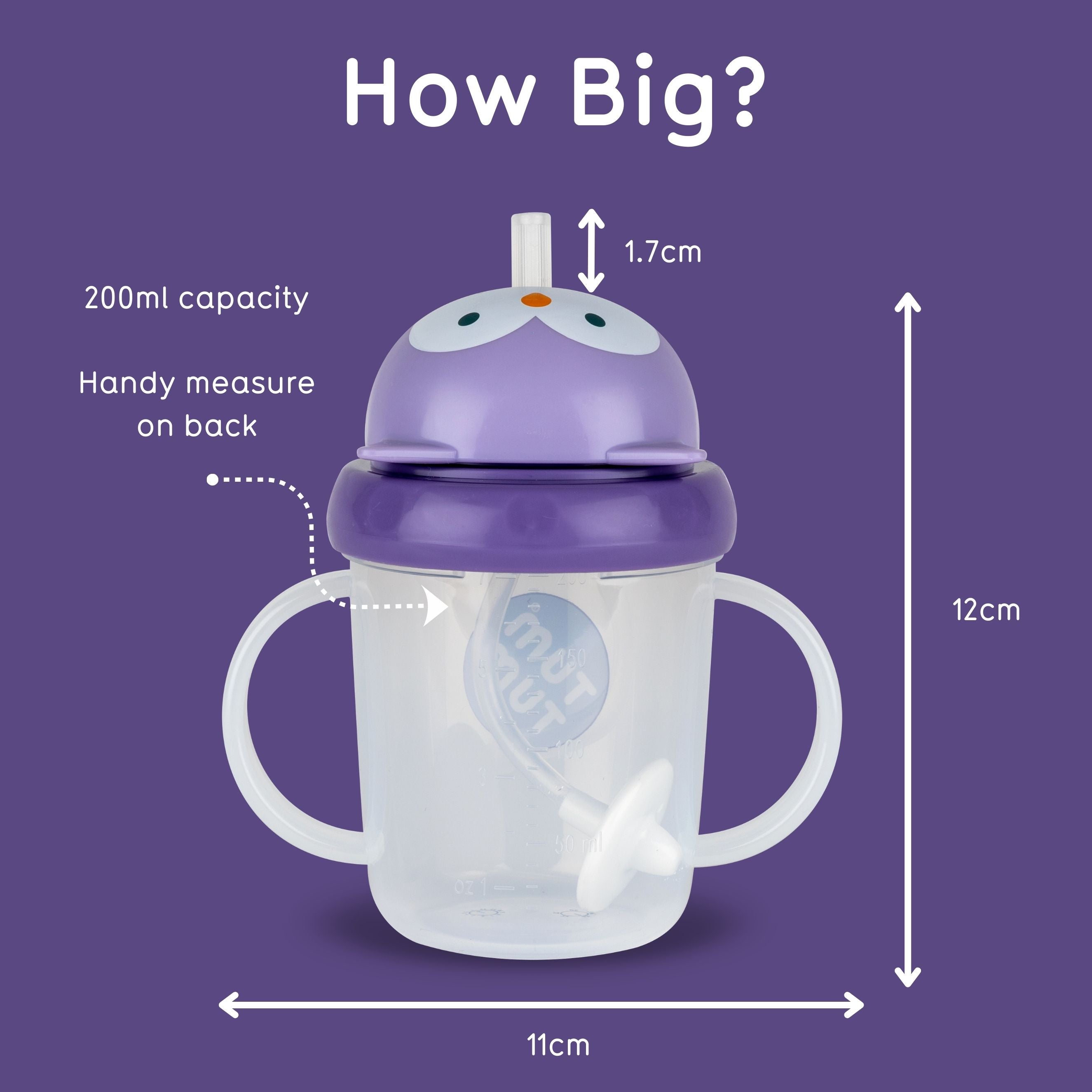 Tum Tum Cups Tippy Up Sippy Cup Series 3 tasse 200 ml Olivia Owl à paille lestée