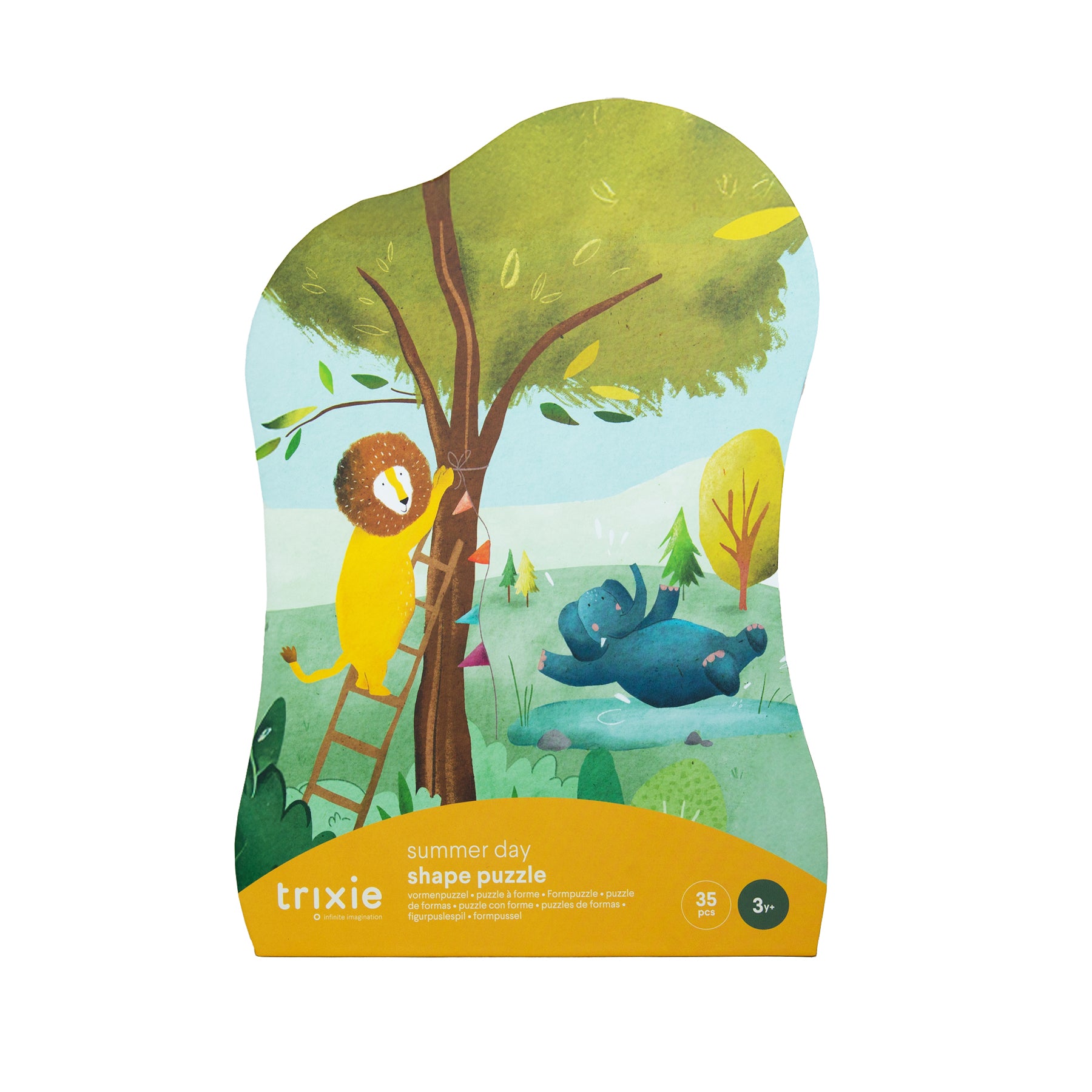 Trixie Baby Jeux, puzzles & livres Puzzle à forme Journée d'été 35 pièces puzzle