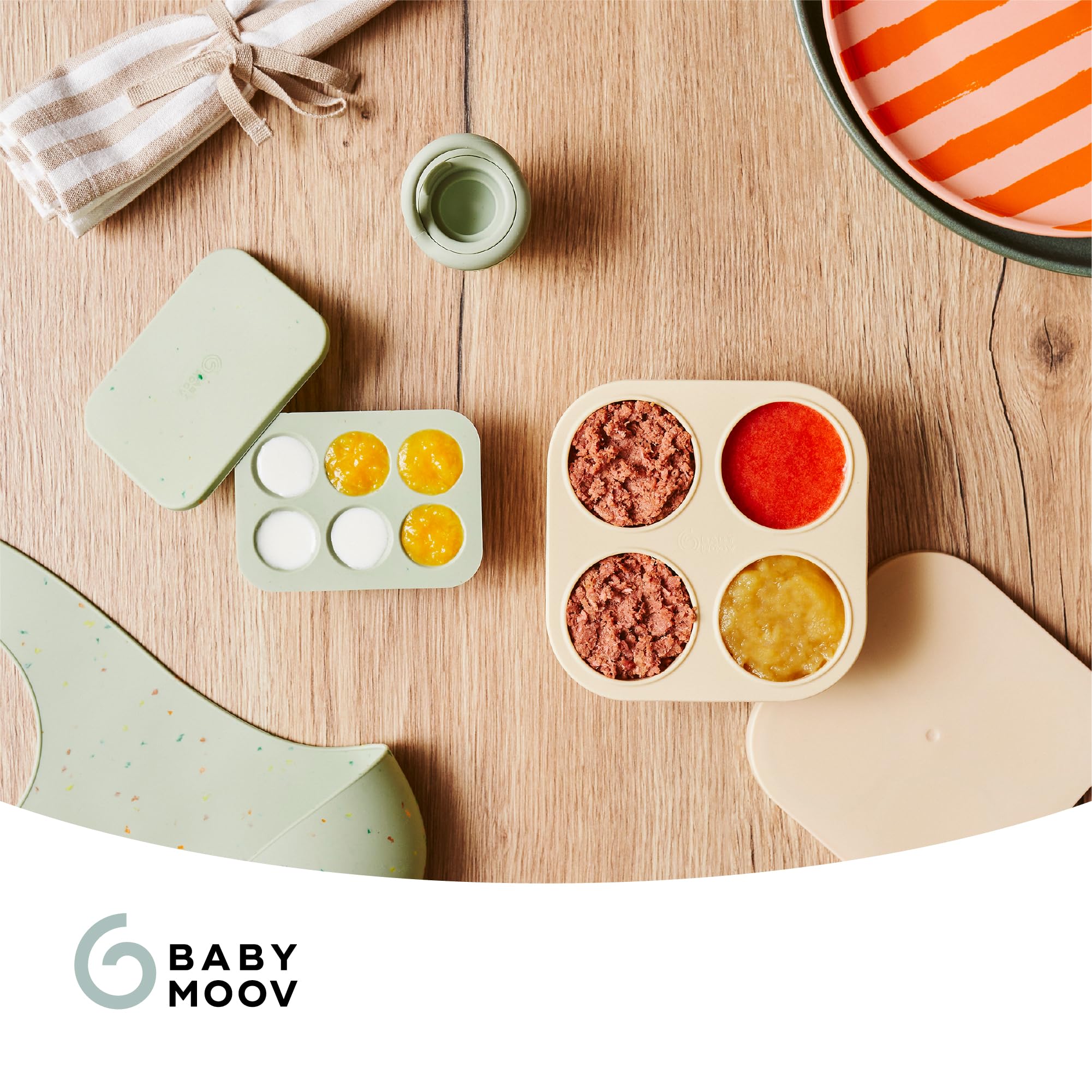 Babymoov Isy / Babybols coffret bacs à glaçons bébé et grignoteuse silicone