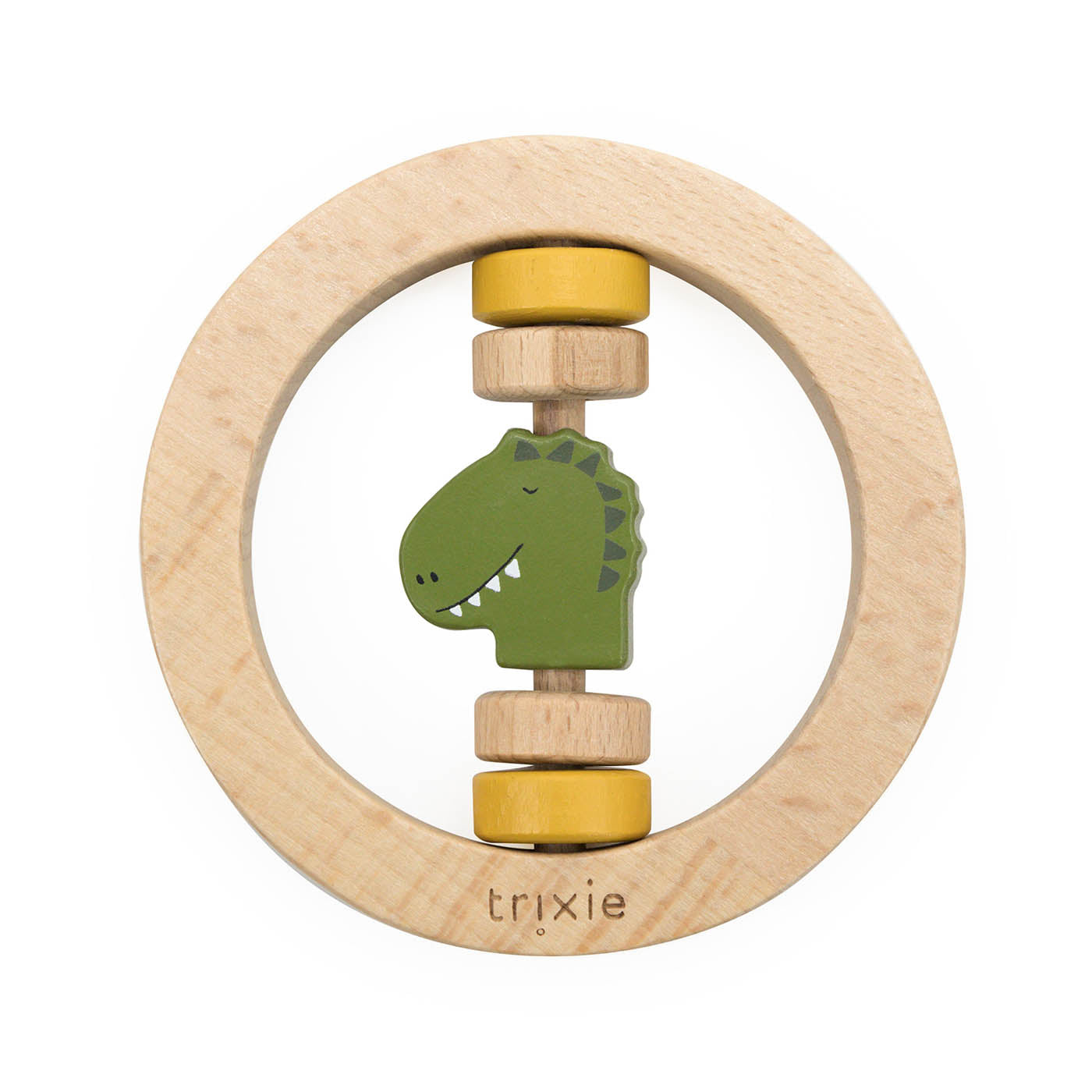 Trixie Baby Mr. Dino hochet rond en bois