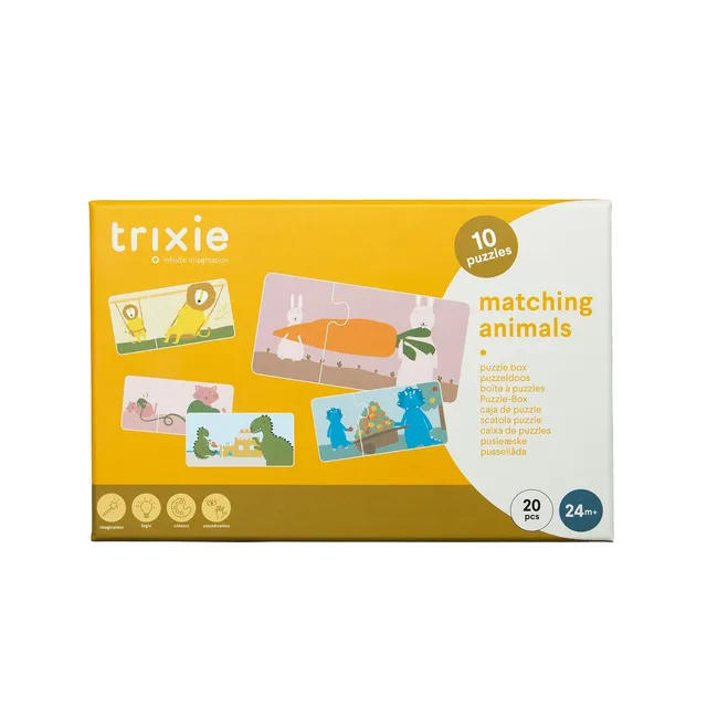 Trixie Baby Jeux, puzzles & livres Boîte à puzzles association d'animaux 10 puzzles en duo