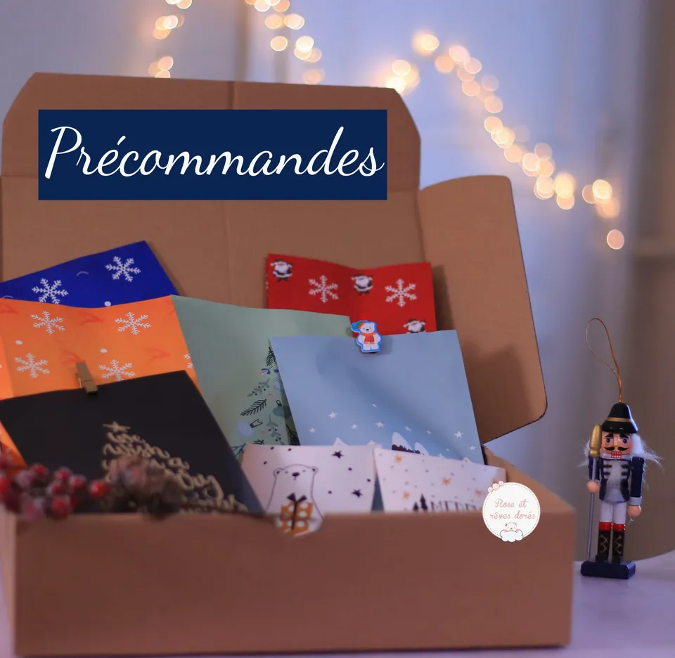 Rose et rêves dorés Noël calendrier de l’Avent artisanal précommande