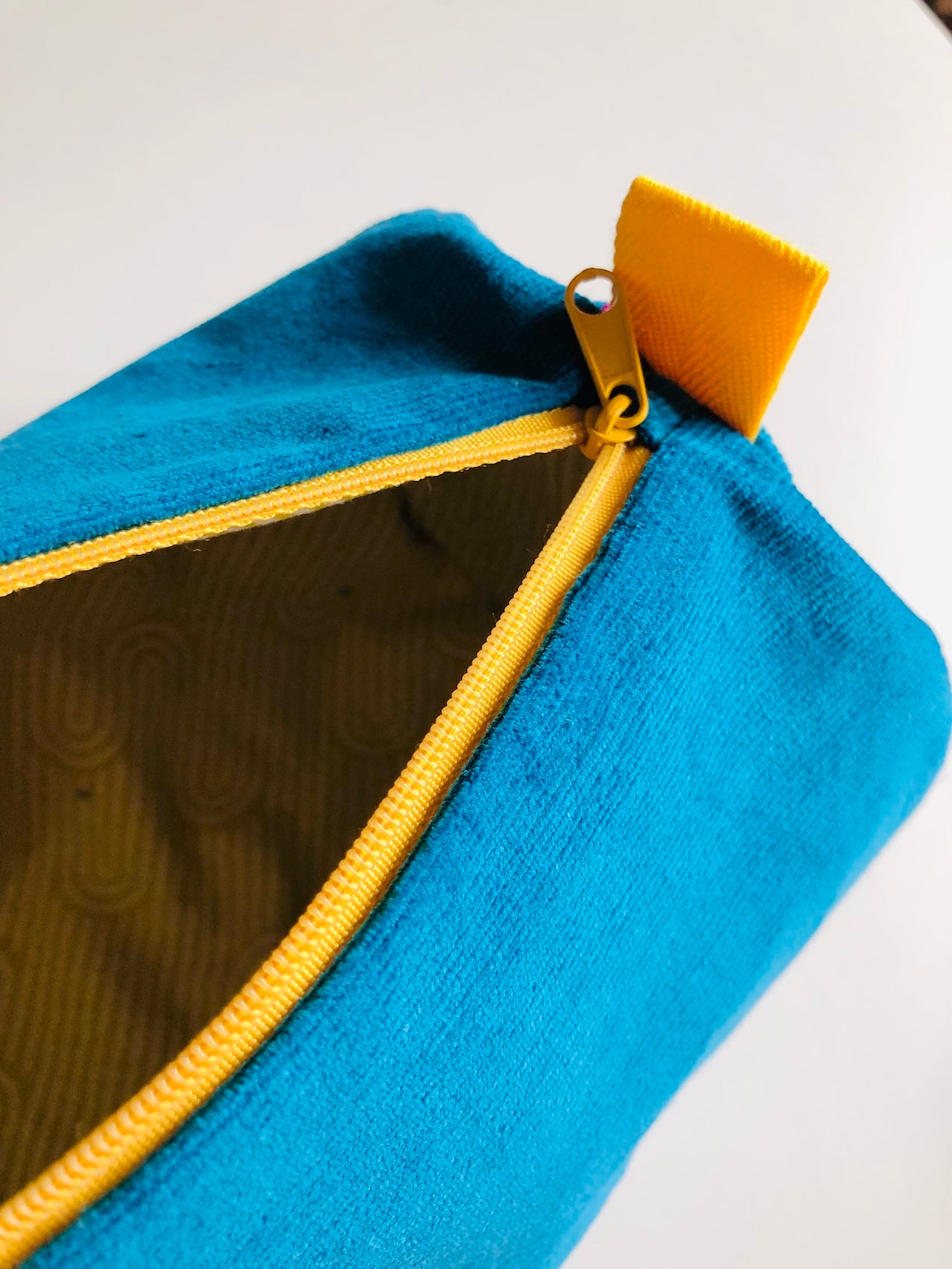 PIOLOU La Trousse de Toilette trousse de toilette PM velours bleu