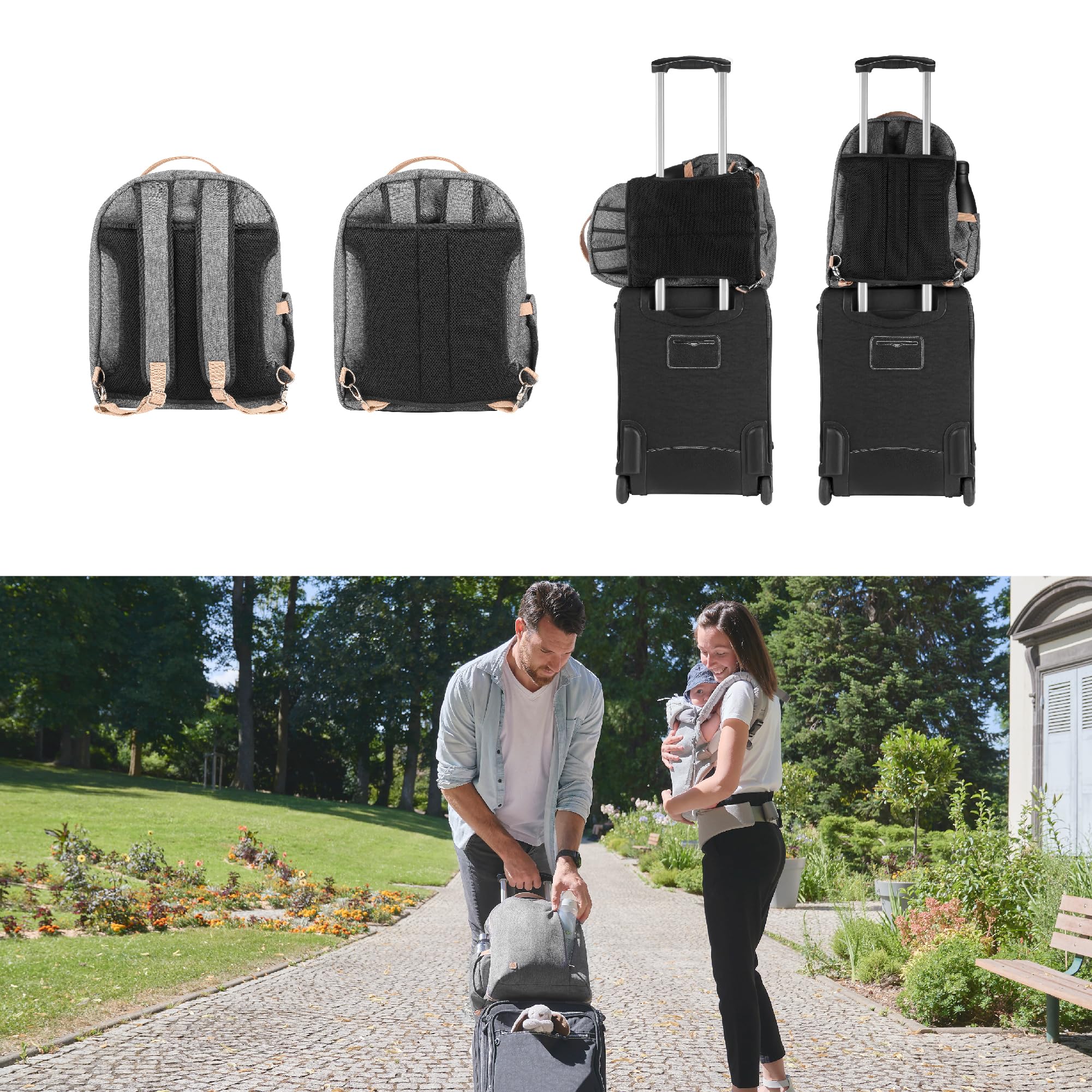 Babymoov Le Pyla sac à dos à langer Smokey 17 L avec poche isotherme