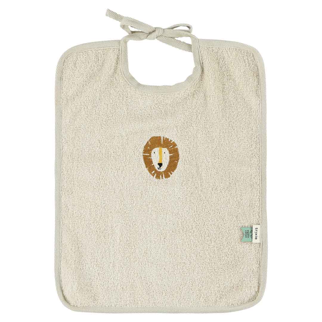 Trixie Baby Bavoirs Bavoir XL Aura Lion, lot de 2 en coton biologique