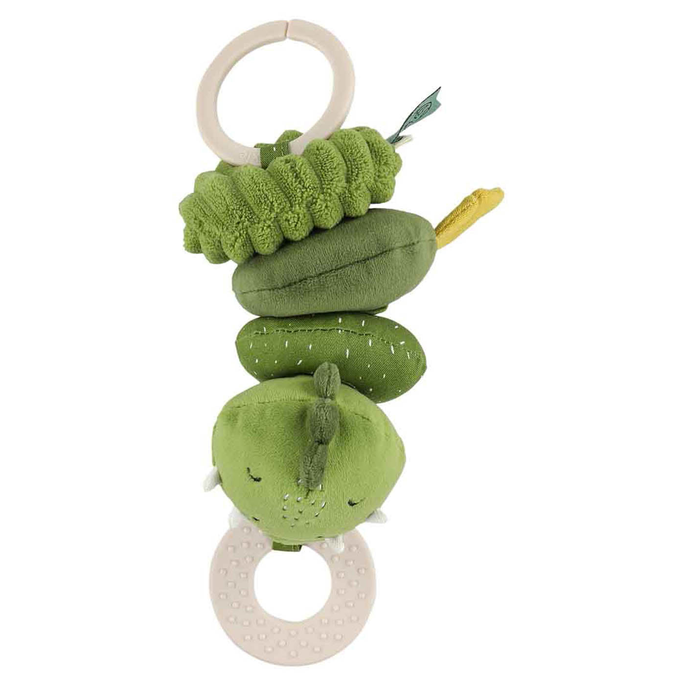 Trixie Baby Premiers jouets Hochet vibrant Mr. Dino avec anneau de dentition