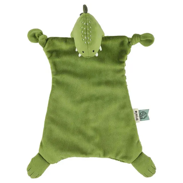 Trixie Baby Premiers jouets Doudou Mr. Dino avec attache tétine