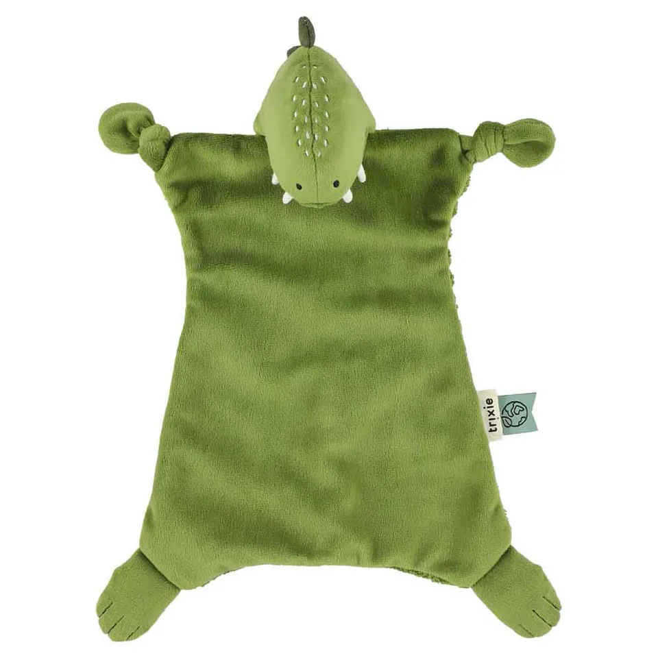 Trixie Baby Premiers jouets Doudou Mr. Dino avec attache tétine