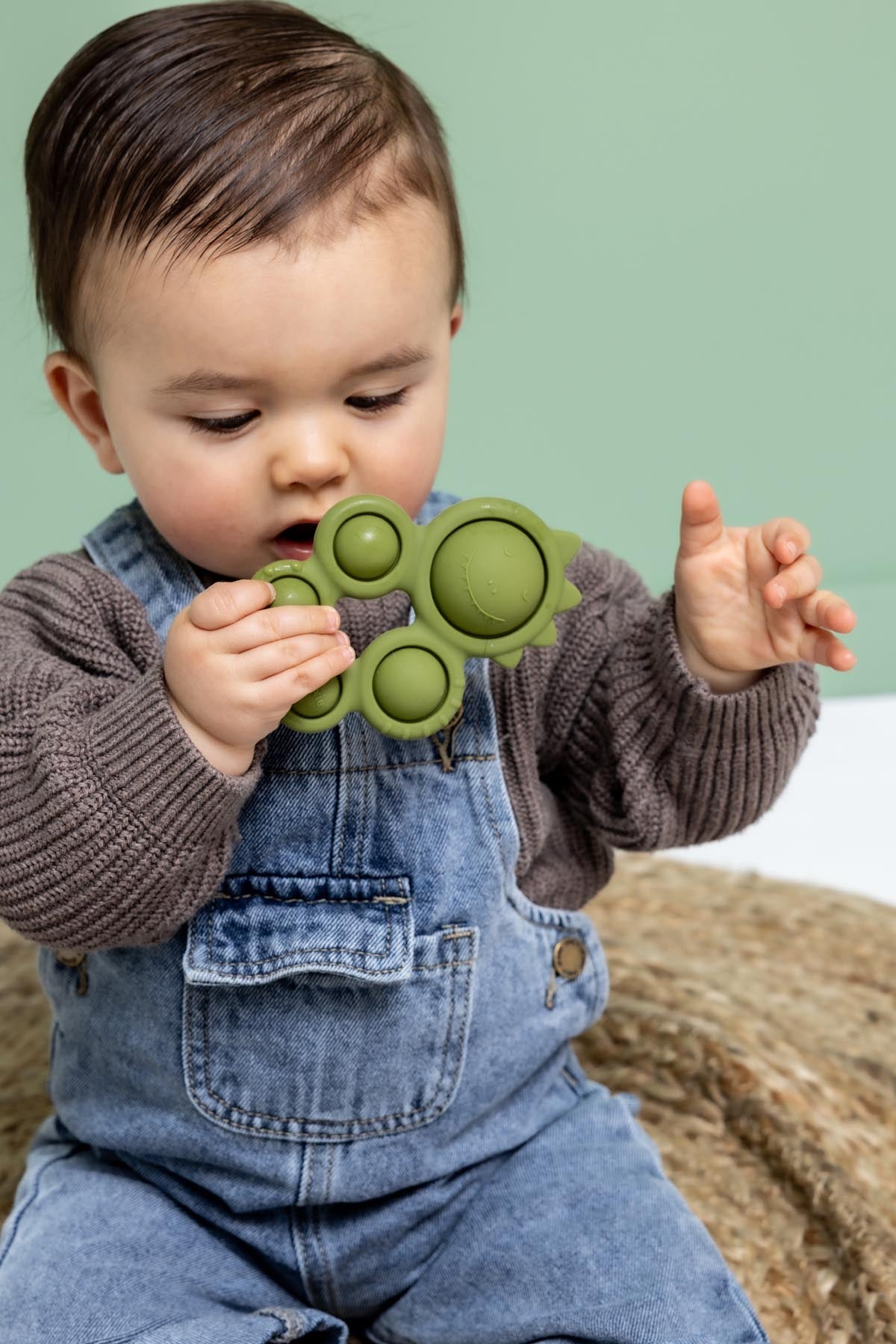 Trixie Baby Jouets sensoriels Jouet pop-it en silicone Mr. Dino
