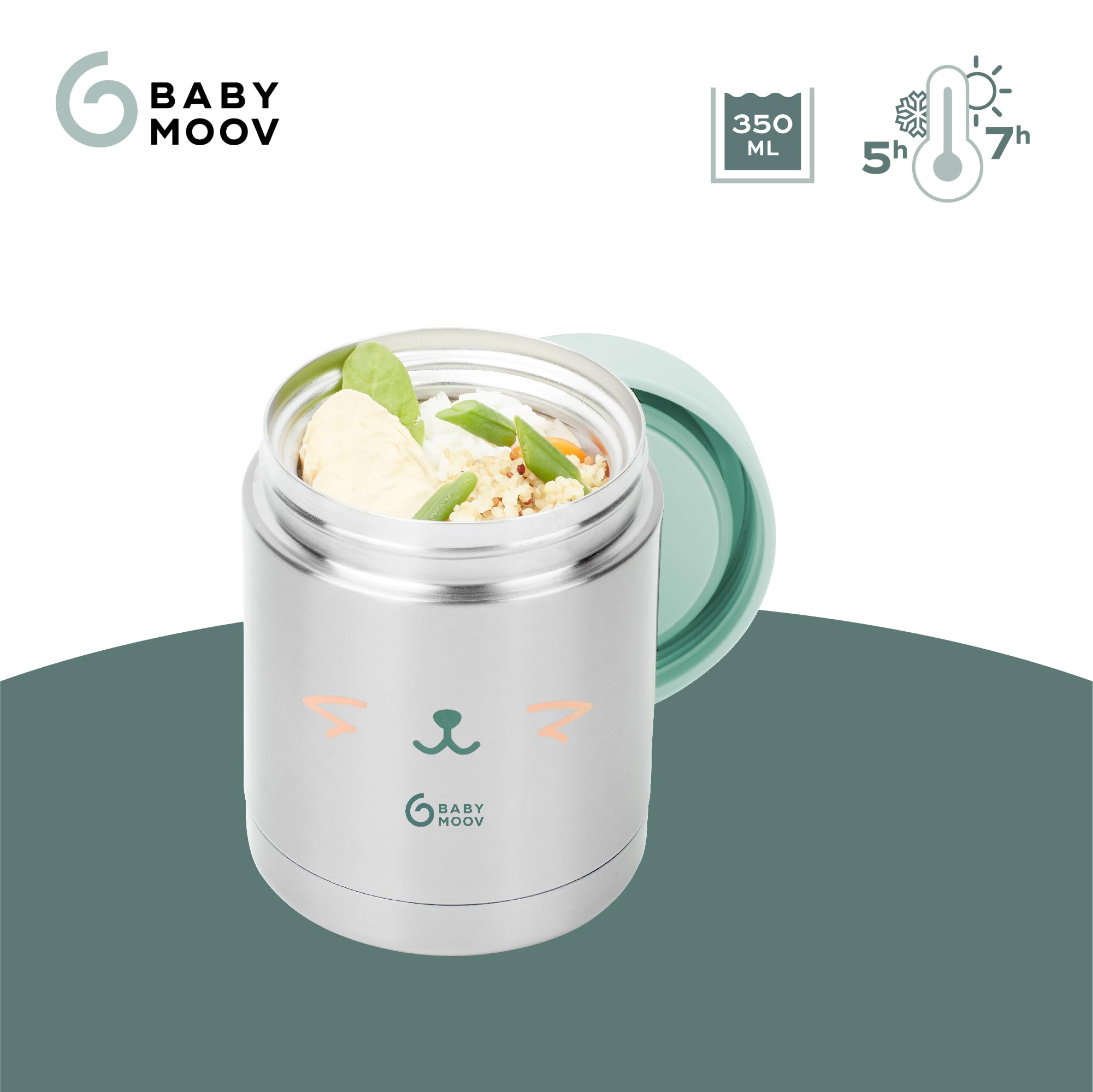 Babymoov Isy / Babybols EAT'S ISY boîte isotherme 350 ml inox hermétique