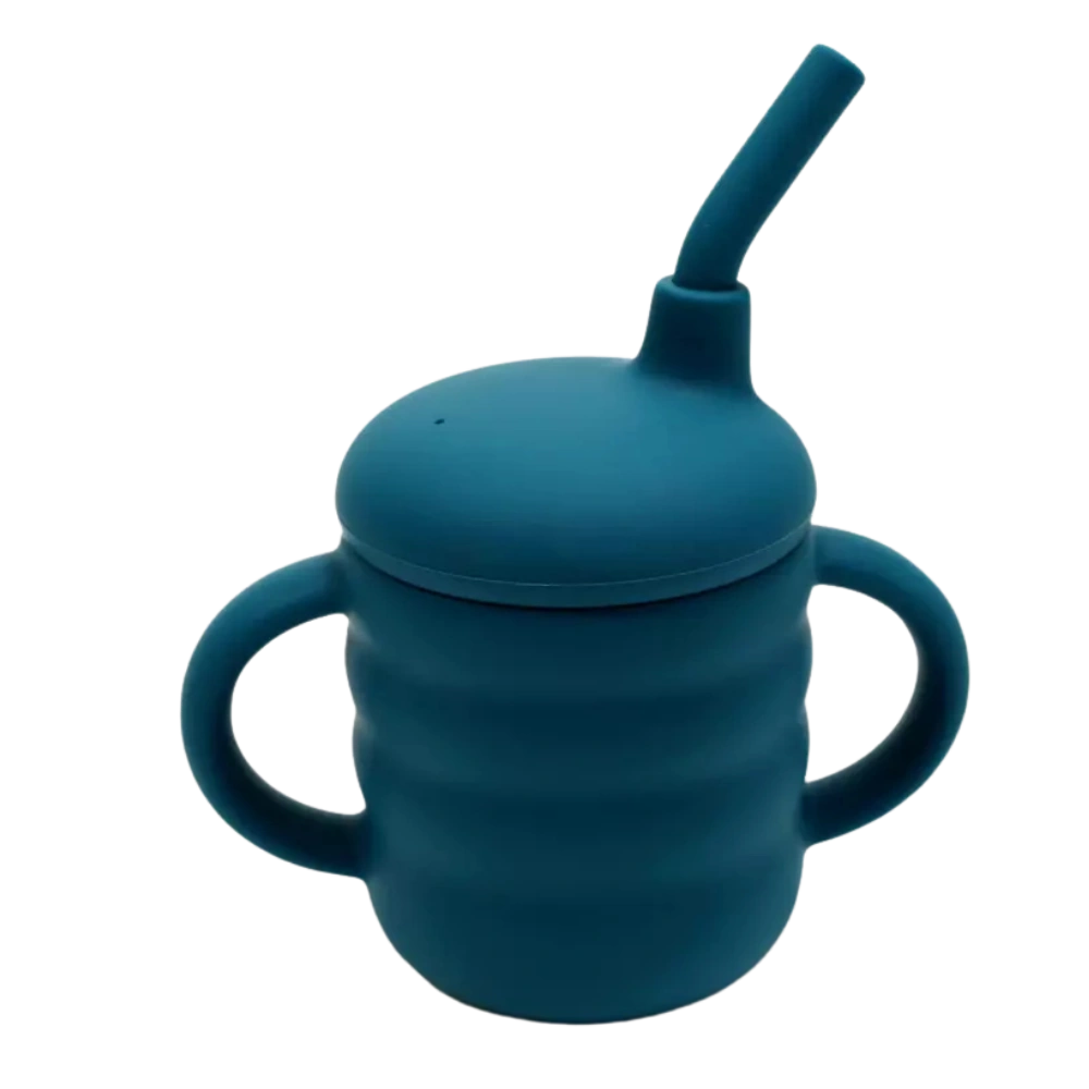 Baby-Crea Vaisselle Bébé tasse d’apprentissage rouge tomette anti-fuite