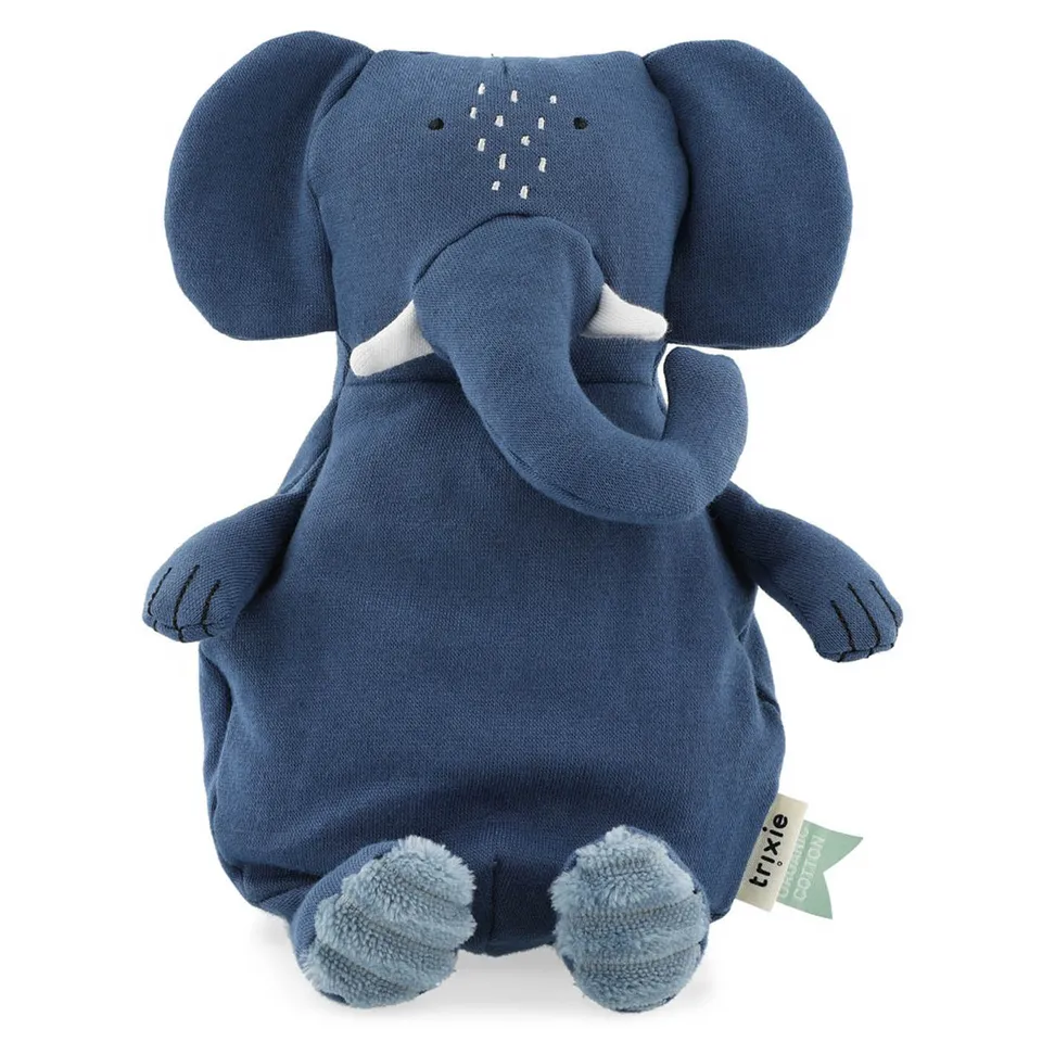 Trixie Baby Premiers jouets Mrs. Elephant petite peluche 26 cm coton bio