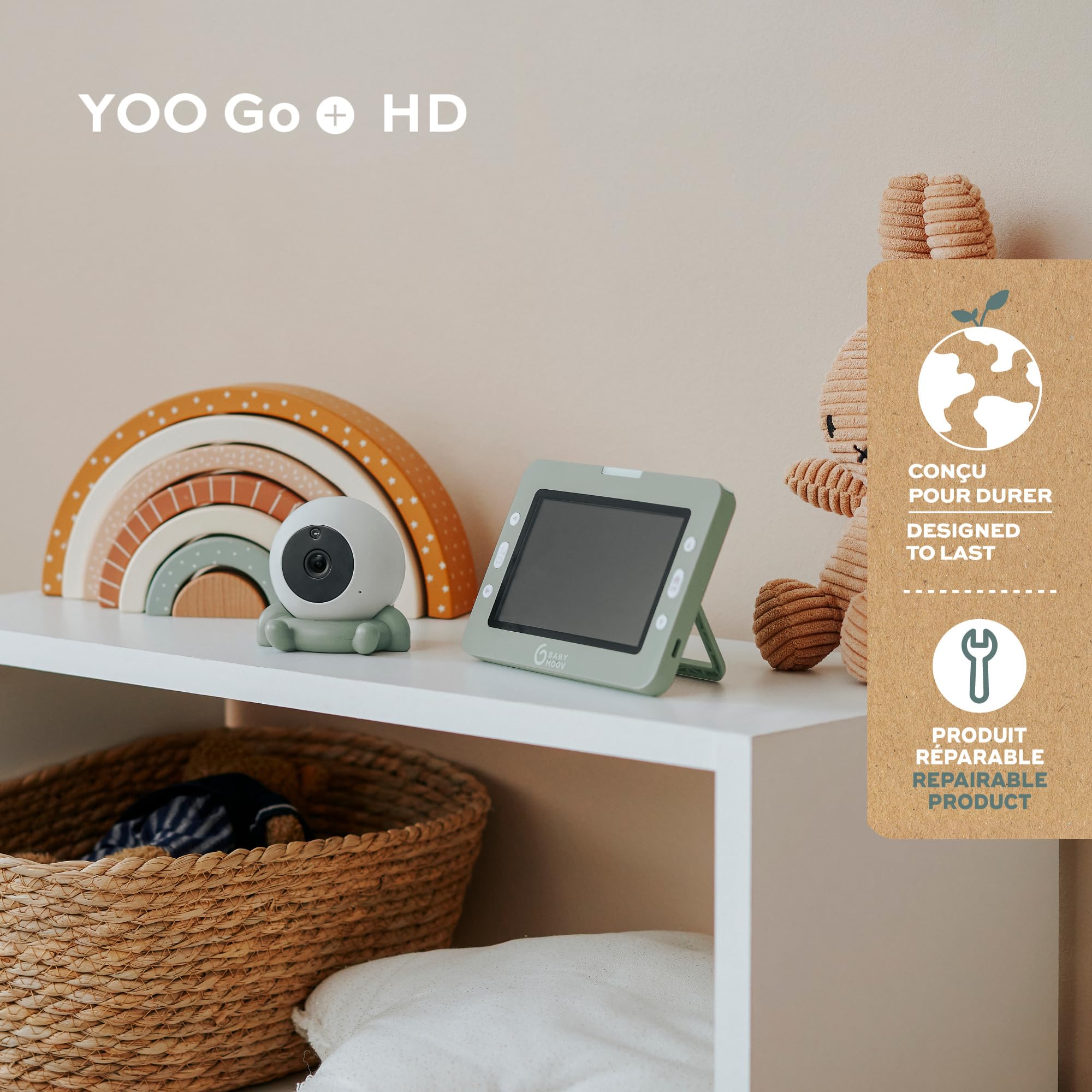 Babymoov YOO Go+ HD caméra additionnelle rechargeable 10 h 8 berceuses